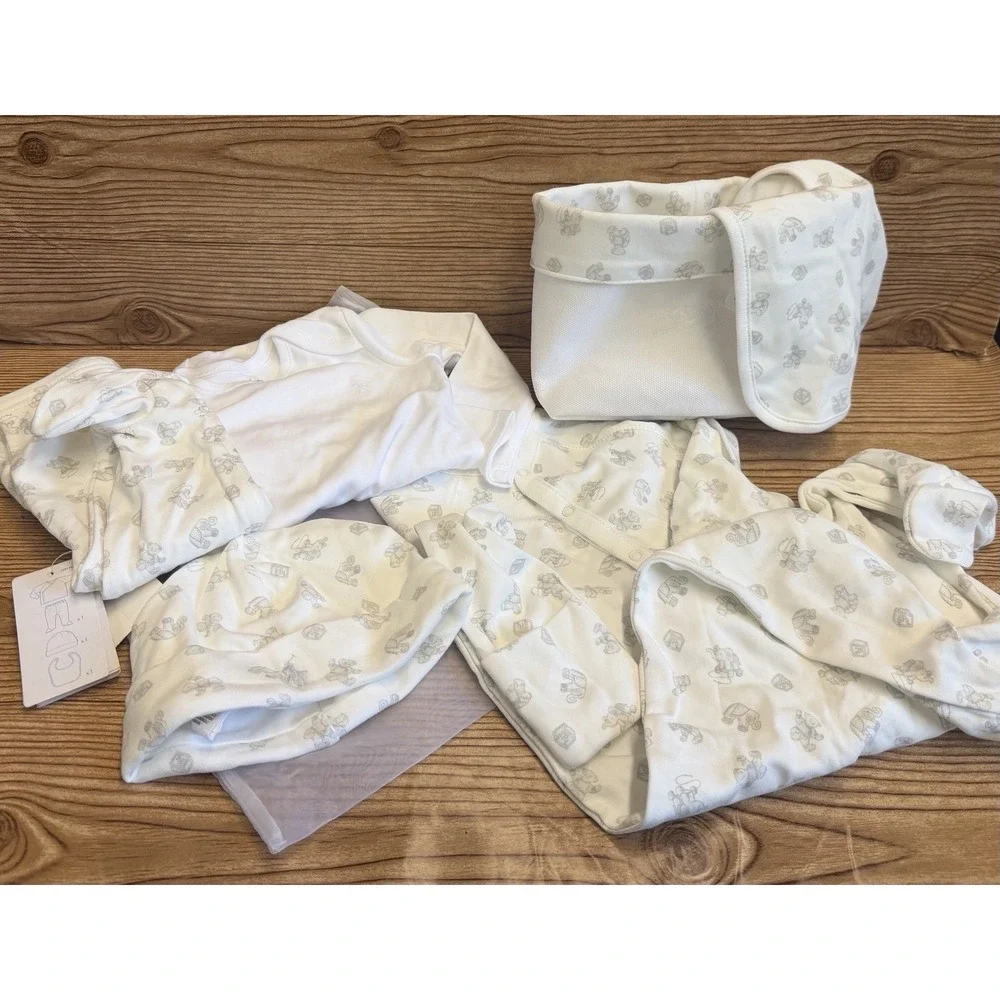 New Ralph Lauren 6-9 Months Sleeper Footed Romper Pants Top Outfits Hat Cotton